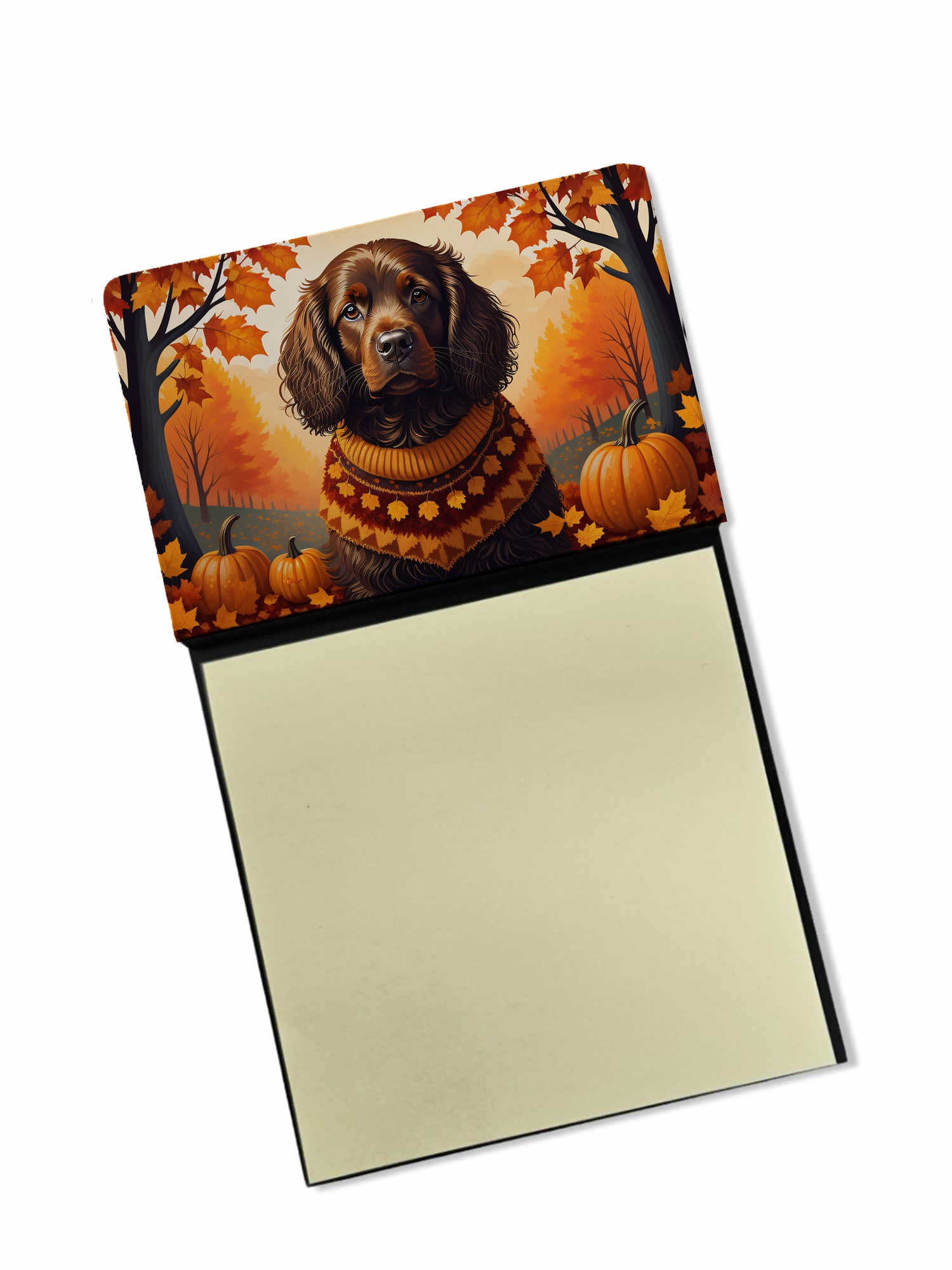 Boykin Spaniel Fall Sticky Note Holder 3.25 in x 5.25 in