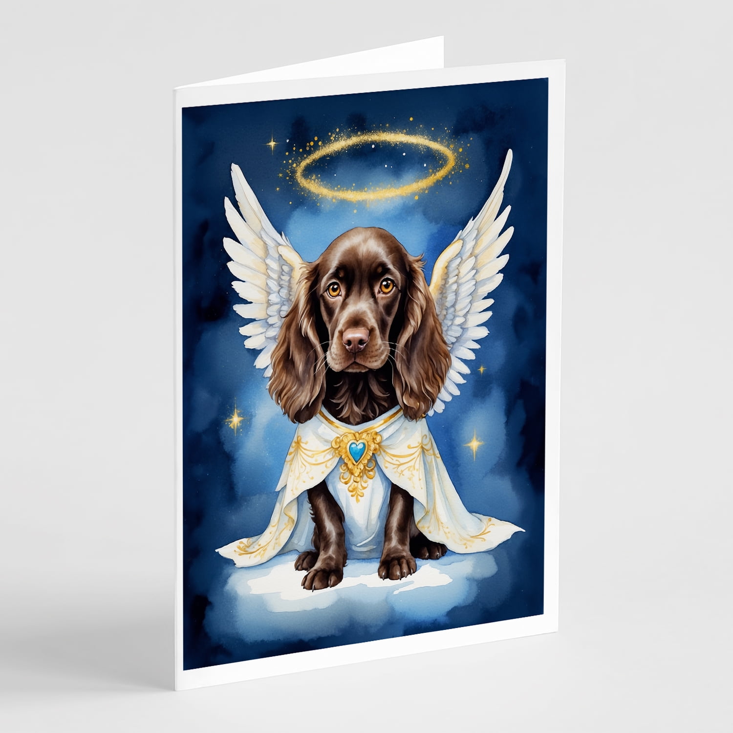 Boykin Spaniel My Angel Greeting Cards Pack of 8 7 in x 5 in