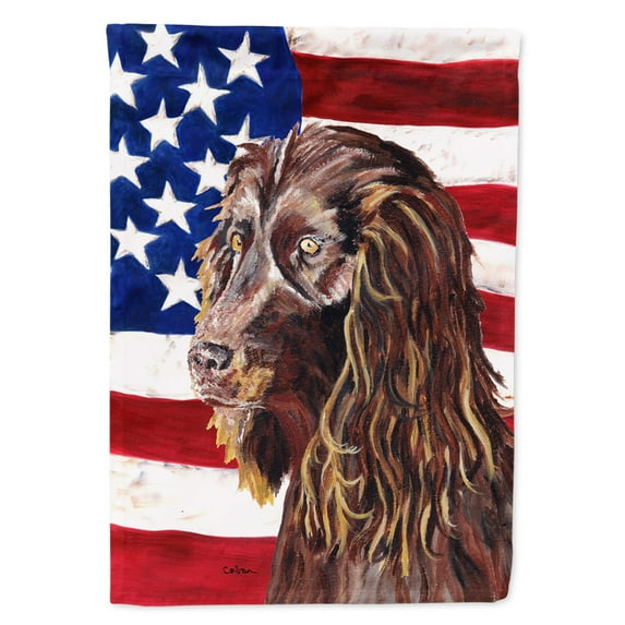 Boykin Spaniel USA American Flag Garden Flag
