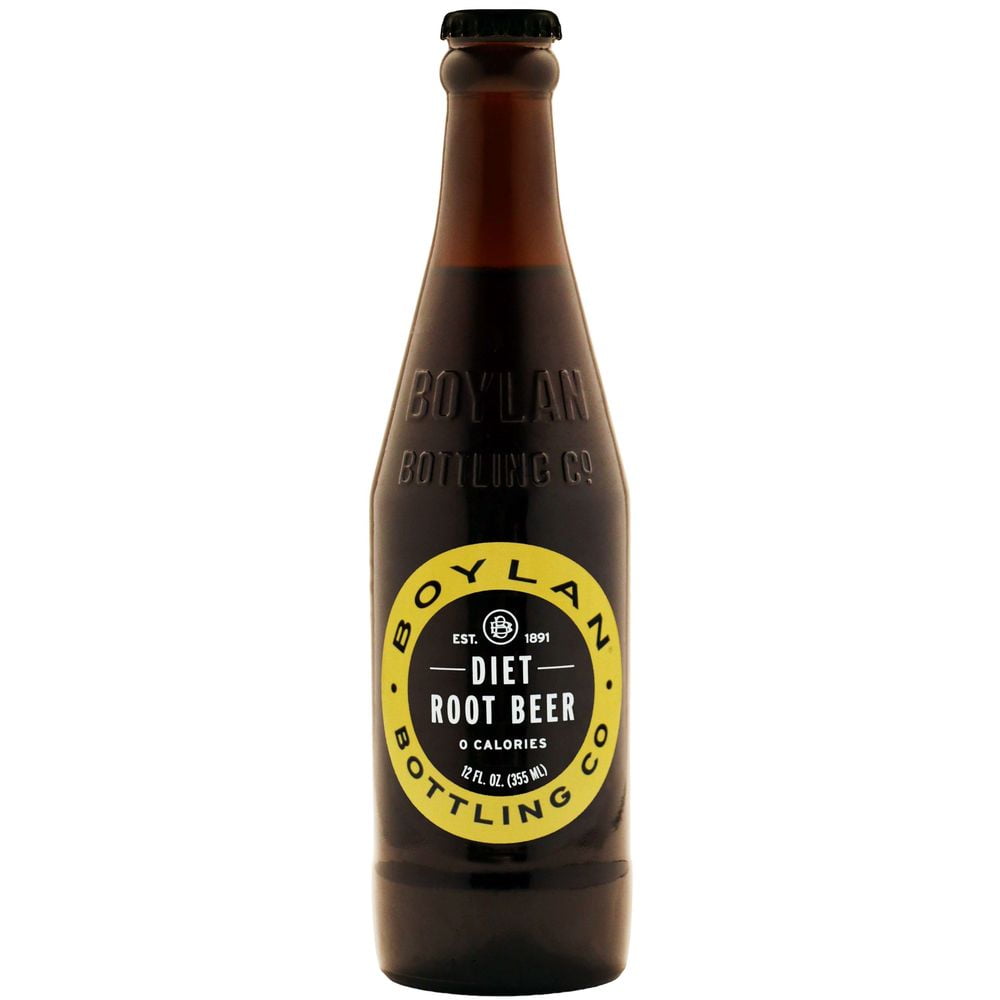 Boylan Bottling Diet Root Beer Soda, 12 Fluid Ounce -- 24 per case.
