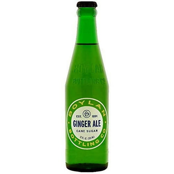 Boylan Bottling Pure Cane Sugar Soda Pop, Ginger Ale, 12 oz Glass Bottles (Pack of 12)