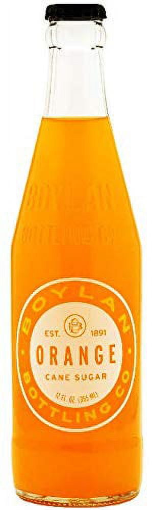 Boylan Bottling Pure Cane Sugar Soda Pop, Orange, 12 oz Glass Bottles (Pack of 6)