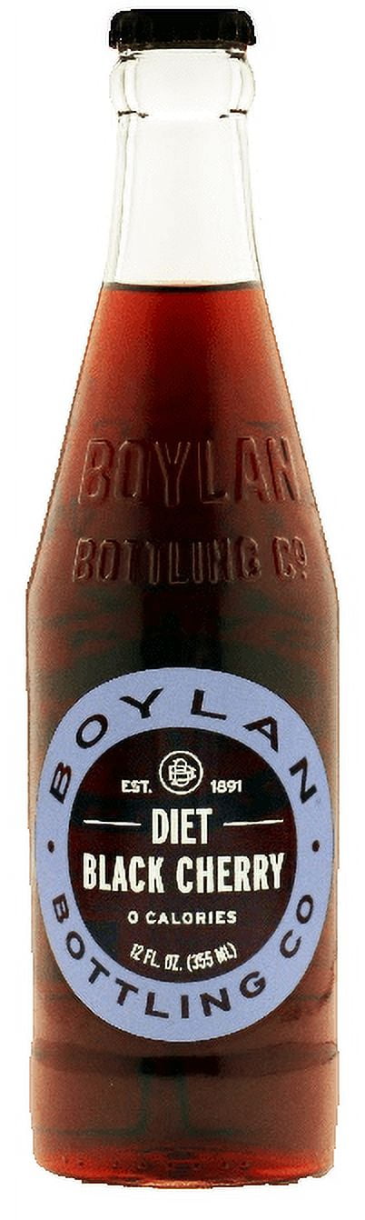 Boylan Soda, Diet Black Cherry, 12 Fl. Oz. (Pack of 12)