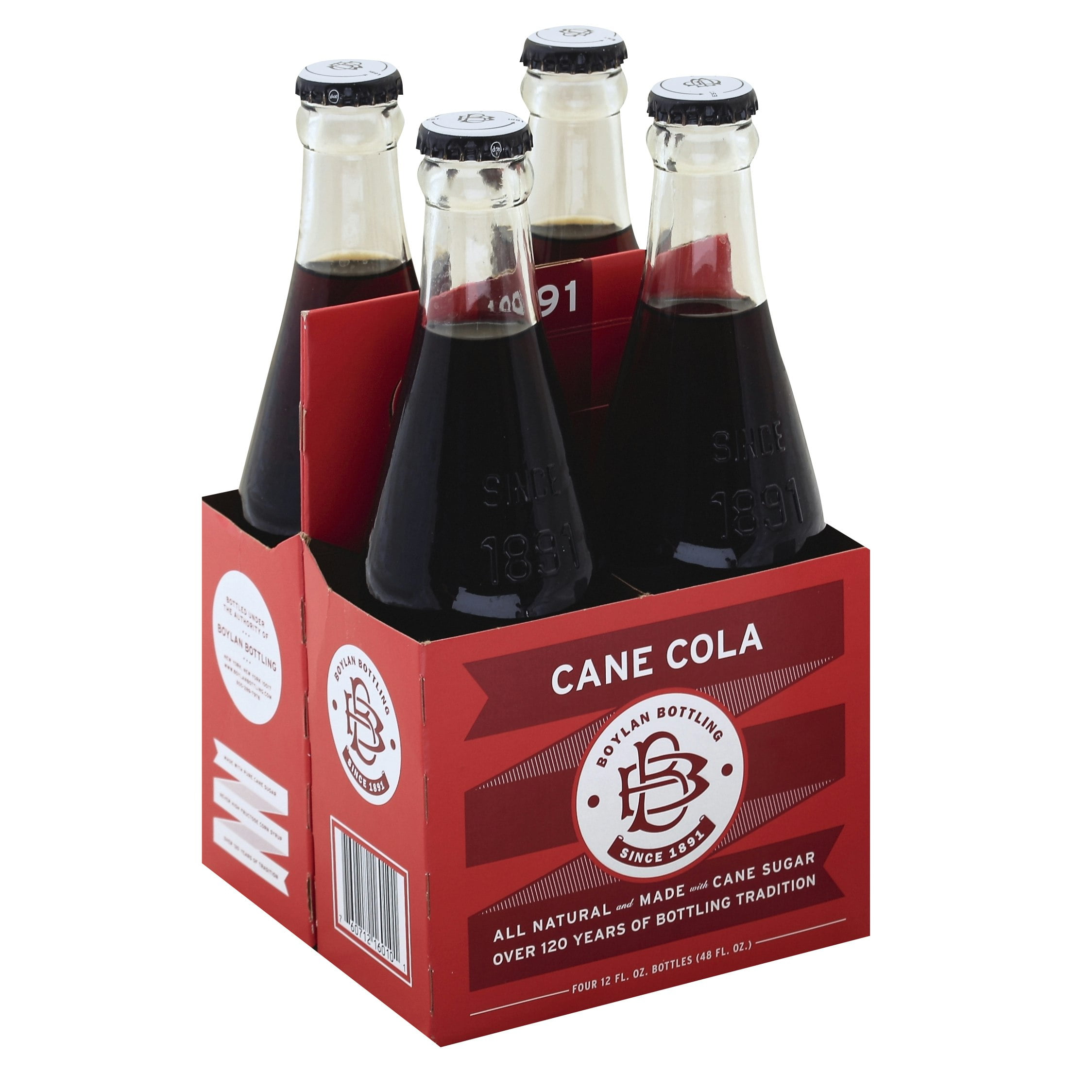 Boylan Sugar Cane Cola Soda 4 Pack 48 fl oz (Pack Of 6) - Walmart.com