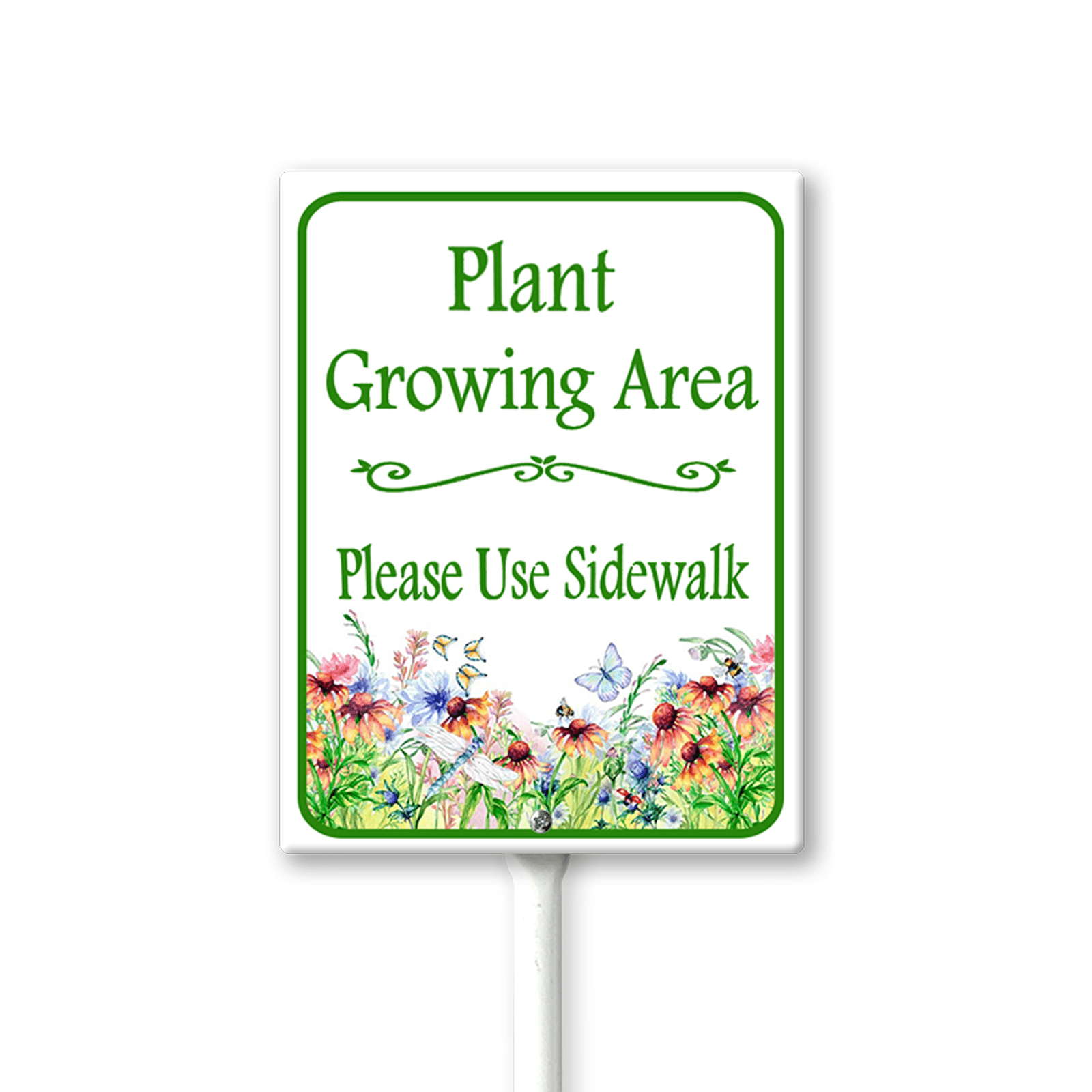 Plint Sign Boylee Plant Growing Area Sign with Stake - 4.6x6 Inch Aluminum Sign ...