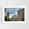 thumbnail image 1 of Boylston Street - Boston Massachusetts Photography White Framed Wall Art Print 12 x 18 inches, 1 of 3