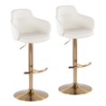 thumbnail image 1 of Boyne Adjustable Bar Stool, Gold Bar Stools, Bar Chairs, Swivel Bar Stools, Bar Stools Set of 2, 1 of 6