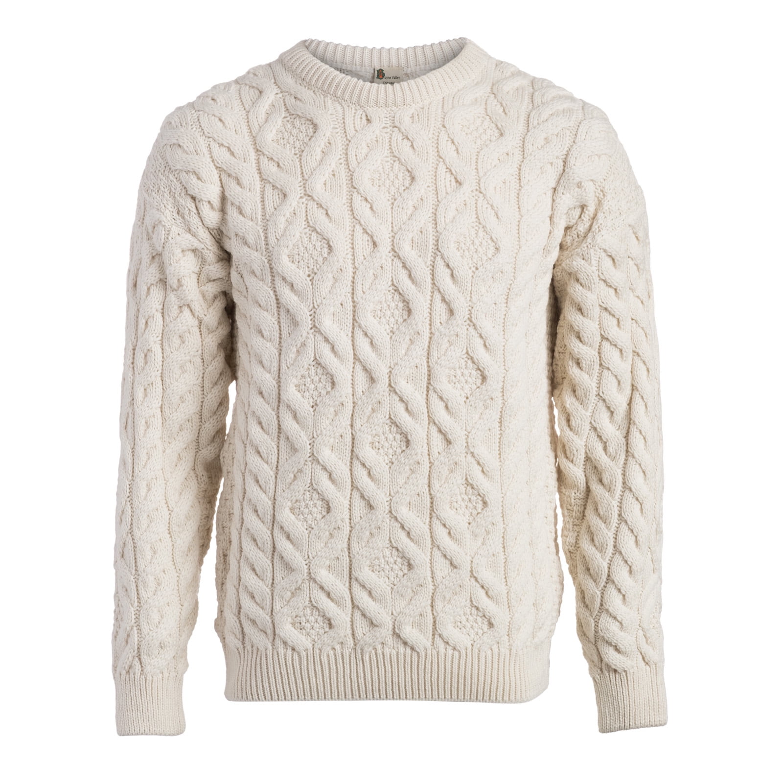 Boyne Valley Knitwear Men's Cable Knit Irish Sweater Supersoft Merino ...