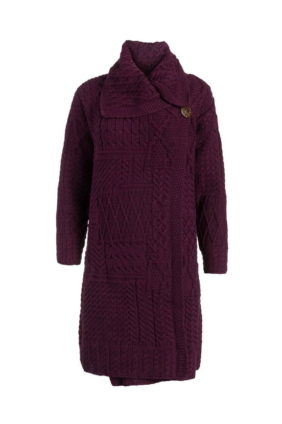 Women's Merino Wool Caitríona Long Cardigan Three Buttons