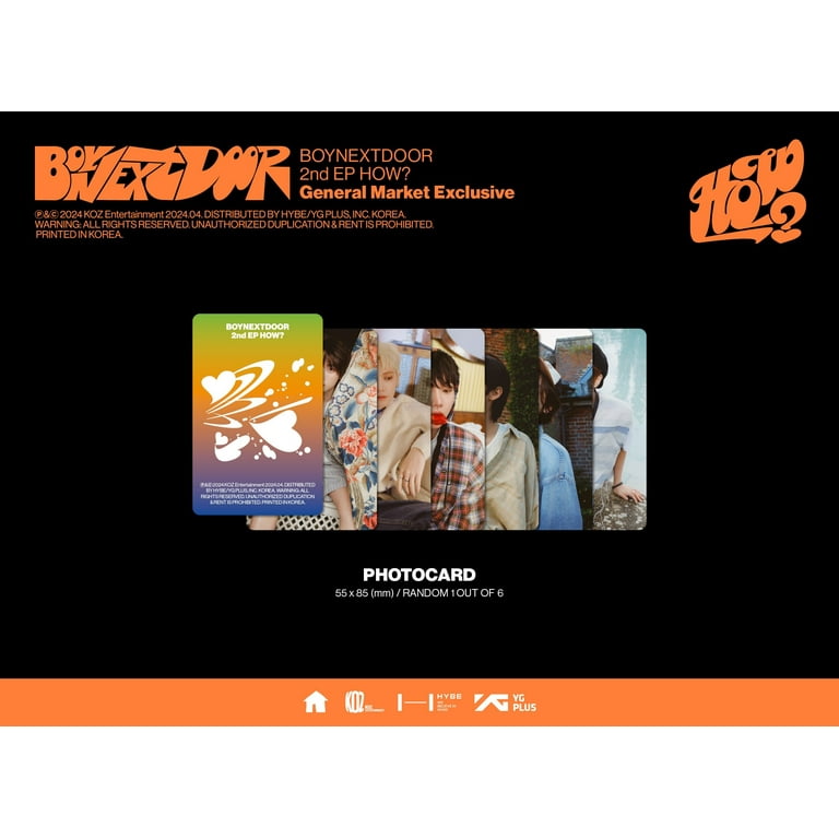 BOYNEXTDOOR 6形態セット［HOW？（Sticker ver.）］ BOYNEXTDOOR - 2ND EP [HOW?] (STICKER VER.) (6 VERSIONS) RANDOM