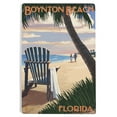 thumbnail image 1 of Boynton Beach, Florida, Adirondack Chair on the Beach (12x18 Aluminum Art, Indoor Outdoor Metal Sign Decor), 1 of 5