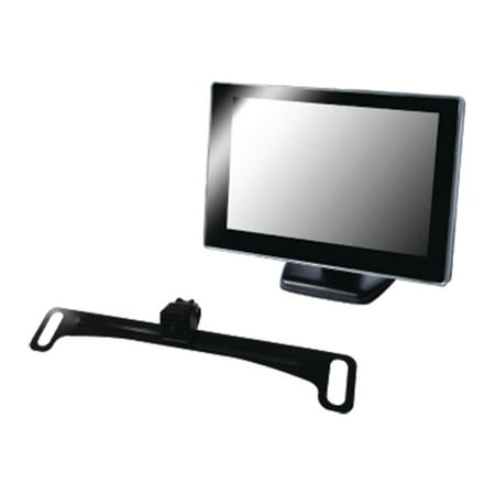 BOYO - License Plate Camera with 5" LCD Monitor - Black