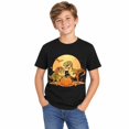 thumbnail image 1 of Boys' Dinosaur Pumpkin Fall Leaves Autumn T-Shirt, 100% Cotton, 1 of 6