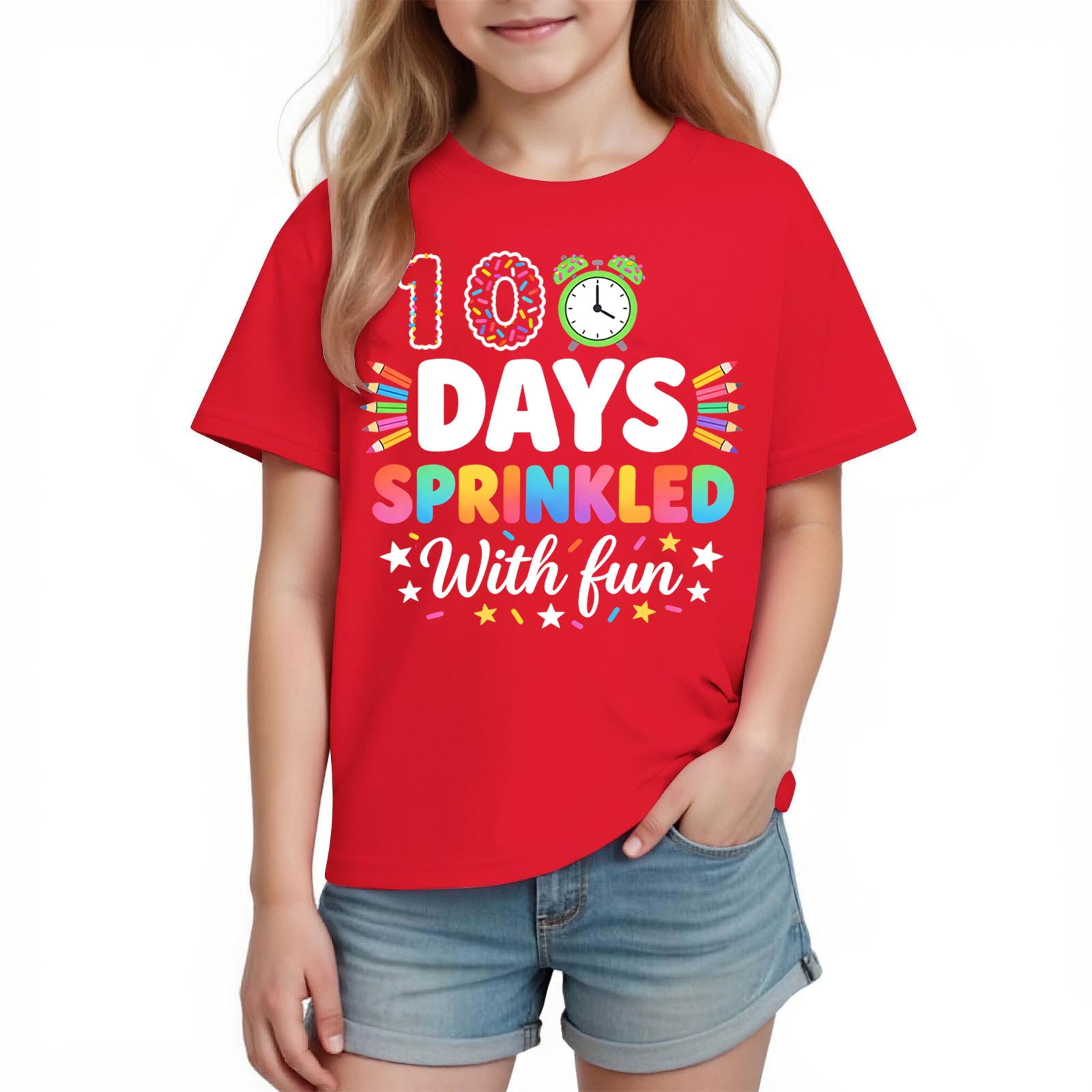 Boys 100th Day of School Shirt Red | 100 Days Celebration T-Shirt for ...