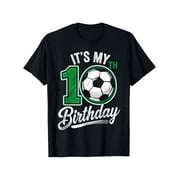 Boys 10th Birthday Soccer Celebration T-Shirt - Soft, Breathable Cotton, Comfort Fit Short Sleeve Tee For Youngsters - Perfect Gift, 10 Years Old, Tees, Best Gift