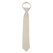 Boys 11 inch Solid Color Zipper Necktie Ties - Many Colors Available