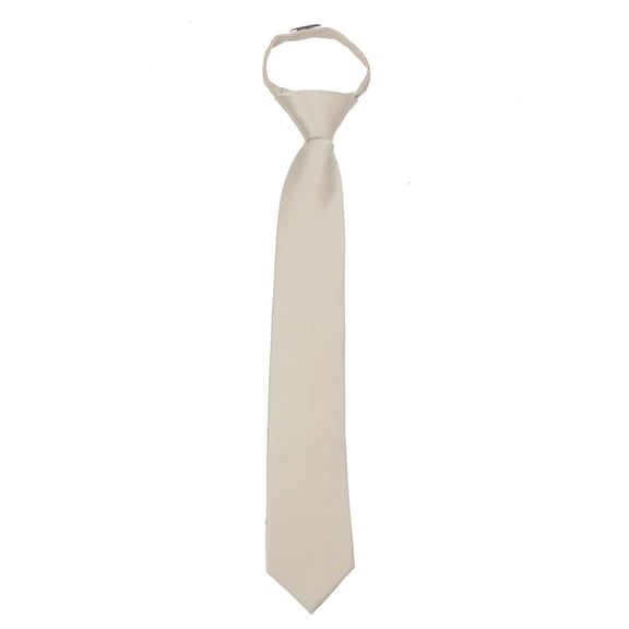 Boys 11 inch Solid Color Zipper Necktie Ties - Many Colors Available