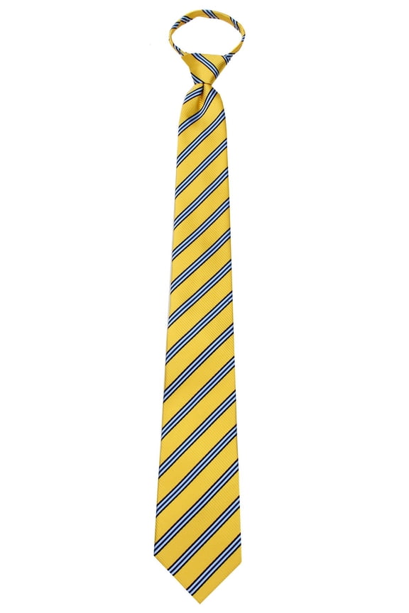 Boys 14 inch Pre Made Pattern Zipper Necktie