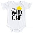 thumbnail image 1 of Boys 1st Birthday Outfit I'm a Wild One Yellow Crown Boys 1st Birthday Outfit, 1 of 2