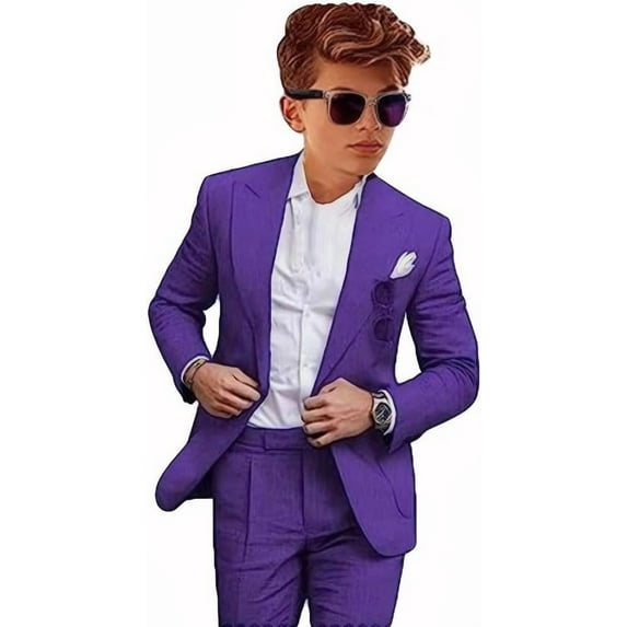 Boys 2 PC Boys Summer Suit for Beach Wedding Kids Linen Suit Boys Ring Bearer Outfit