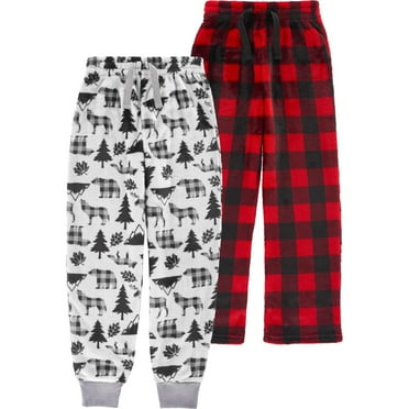 Boys 2 Pack Plush Pajama Pants