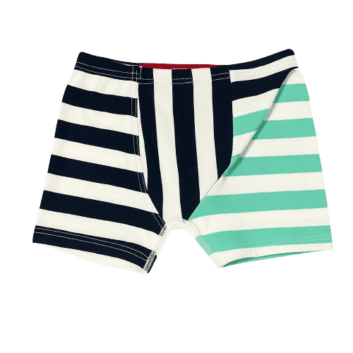 Boys' 2-Pack Striped Boxer Briefs, Navy & Mint - 5-6Y