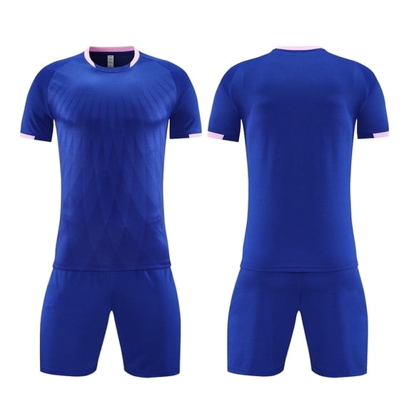 Boys 2 Piece Athletic Soccer Jersey Sport Team Soccer Uniforms with Shorts Shirt 2026 Blue S