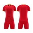 thumbnail image 1 of Boys 2 Piece Athletic Soccer Jersey Sport Team Soccer Uniforms with Shorts Shirt 2026 Red 2XS, 1 of 6