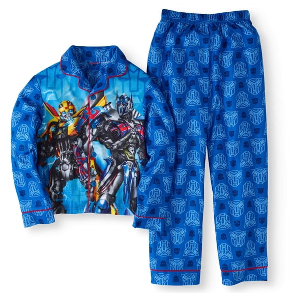 Boys' 2-Piece Button Front Pajama Sleepwear Set