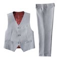 thumbnail image 1 of Boys 2-Piece Formal Wear Set Suit Vest Pants Wedding Pageboy Coming of Age Ceremony or Graduation Performance, 1 of 6