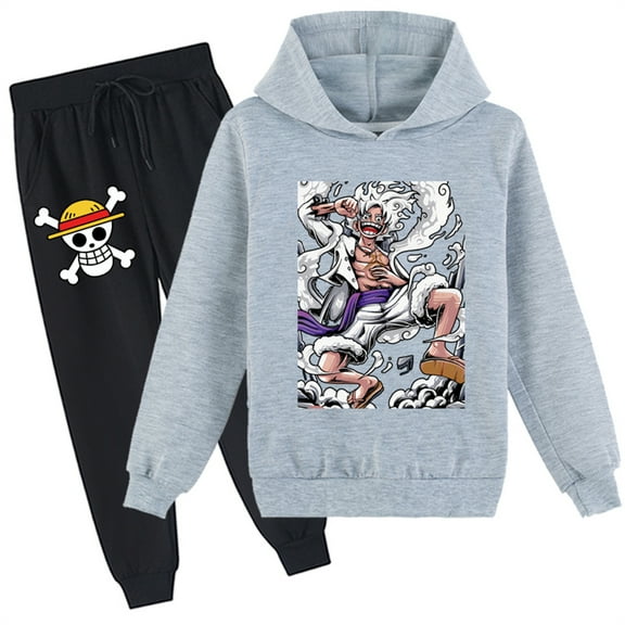 Boys 2 Piece Outfits One Piece Long Sleeve Hoodie and Sweatpants Set-Teen Casual Pullover Sweatshirt Hooded