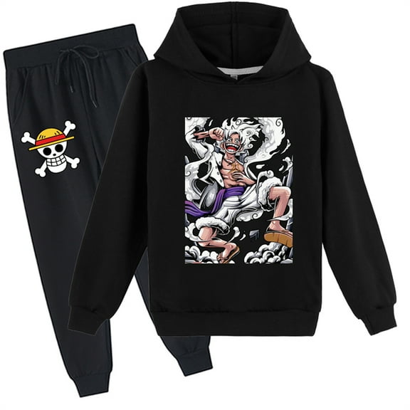 Boys 2 Piece Outfits One Piece Long Sleeve Hoodie and Sweatpants Set-Teen Casual Pullover Sweatshirt Hooded