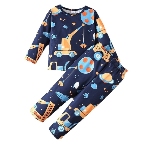 Nvatorfox Toddler Cozy Pajama Set 2-Piece Size 12M-8Y Kids Home Wear