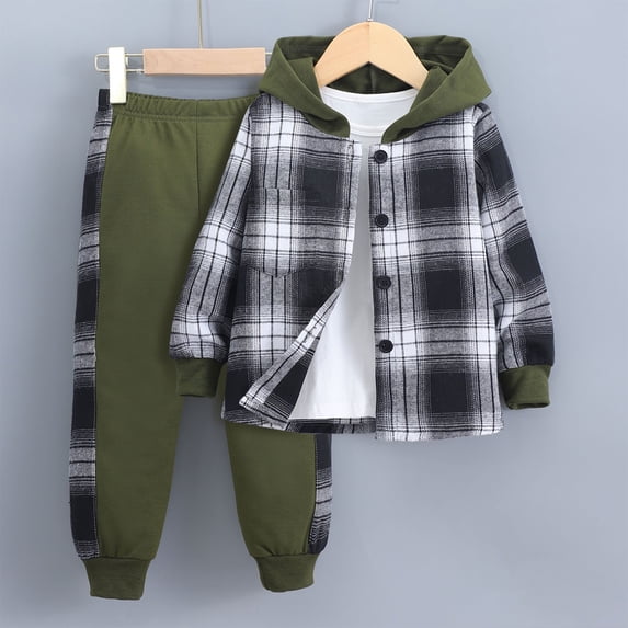 Boys 2 Piece Set Hoodie and Pants Long Sleeve Hooded Shirt Fall Winter Spring