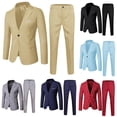 thumbnail image 1 of Boys 2-Piece Suit Set, Slim Fit Blazer and Dress Pants Outfits, Long Sleeve Formal Set for Wedding Party and Special Events, 1 of 3