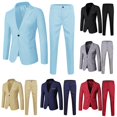 thumbnail image 1 of Boys 2-Piece Suit Set, Slim Fit Blazer and Dress Pants Outfits, Long Sleeve Formal Set for Wedding Party and Special Events, 1 of 3