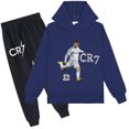 thumbnail image 1 of Boys 2 Piece Tracksuit Outfits-Cristiano Ronaldo Hoodies Graphic with Jogger Pants Sweatsuit, 1 of 3