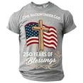 thumbnail image 1 of Boys 250 Anniversary USA Shirt Vintage 250 Years America Shirt Short Sleeve Celebration Patriotic Flag 1776-2026 Tshirt, 1 of 4