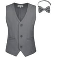 thumbnail image 1 of Boys 3 Button Formal Suit Vest with Tie, 1 of 12