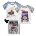 thumbnail image 1 of Boys 3-Pack Excavator T-Shirts Crewneck Summer Top Tee 2-7 Years, 1 of 6