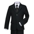 thumbnail image 1 of Boys 3 Piece Formal Dress Suit Set Classic Stripe Fit Jacket Vest and Pants for Wedding, 1 of 5