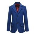 thumbnail image 1 of Boys 3 Piece Formal Dress Suit Set Classic Stripe Fit Jacket Vest and Pants for Wedding, 1 of 5