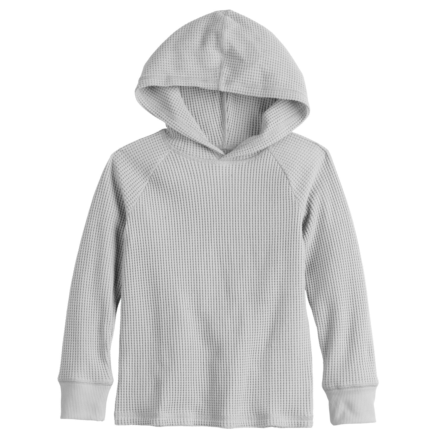 Boys 4 12 Jumping Beans Long Sleeve Thermal Hoodie Color Silver Ash Size 4 Walmart