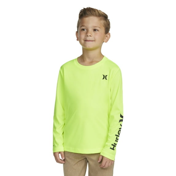 Boys 4-20 Hurley UPF H2O-Dri Long Sleeve Top Color: Volt Size: 7