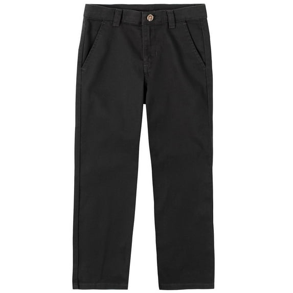 Boys 4-20 IZOD Flat Front Comfort Waistband Pants in Regular, Slim & Husky Color: Black Size: 5