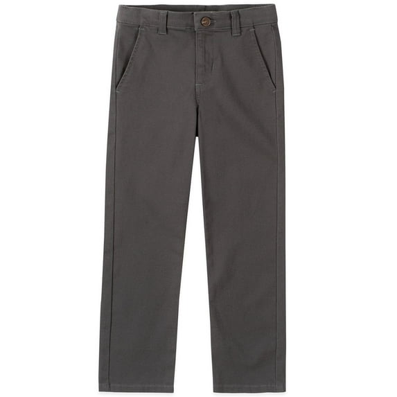 Boys 4-20 IZOD Flat Front Comfort Waistband Pants in Regular, Slim & Husky Color: Gray Size: 7