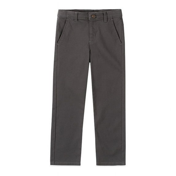 IZOD GREY Boys Flat Front Comfort Waistband Pants, US 10 Slim