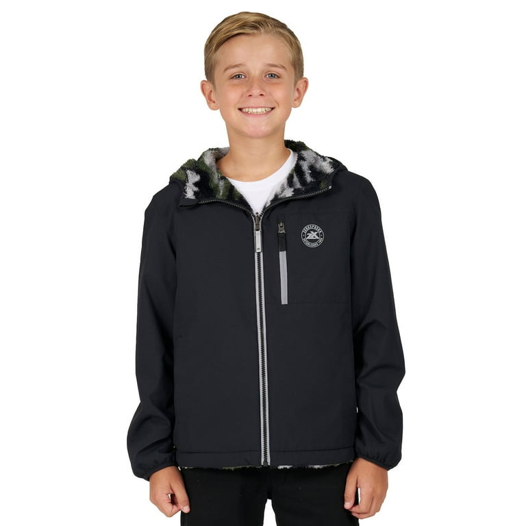 Boys 4-20 ZeroXposur Fuzzy Reversible Jacket Color: Black Size: M