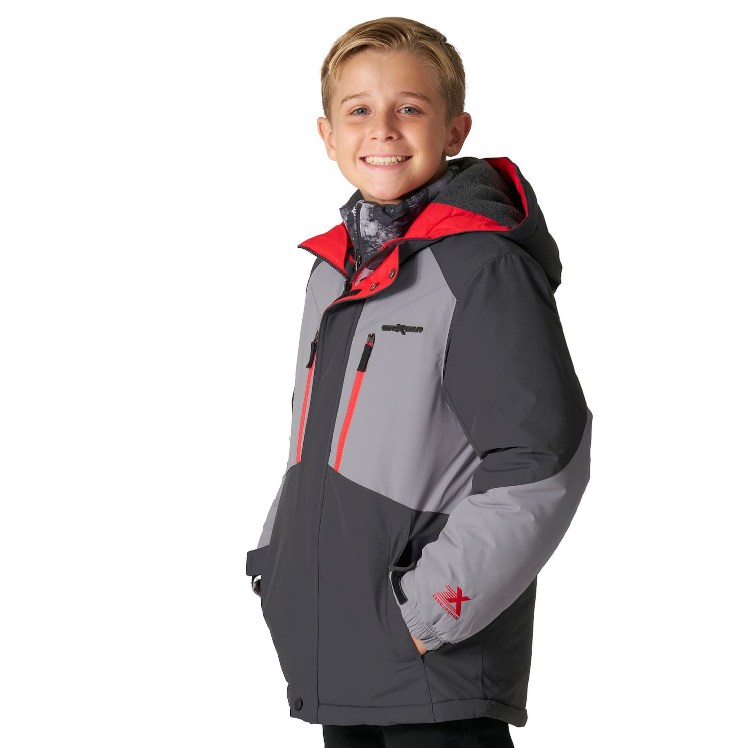 Boys 4-20 ZeroXposur Thruster 3-in-1 System Jacket Color: Sterling