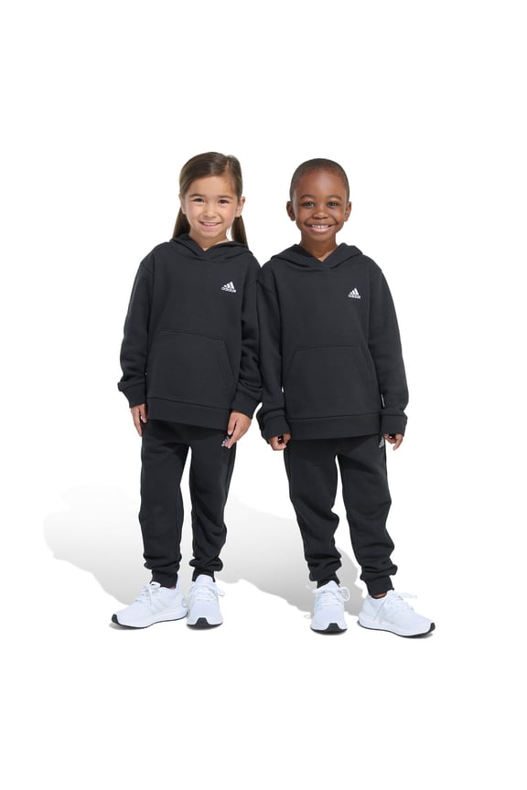 Boys 4-7 Adidas Minimal Logo Fleece Pullover Set Color: Black Size: 7